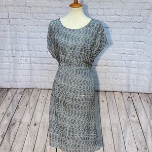 Midi black and white dress